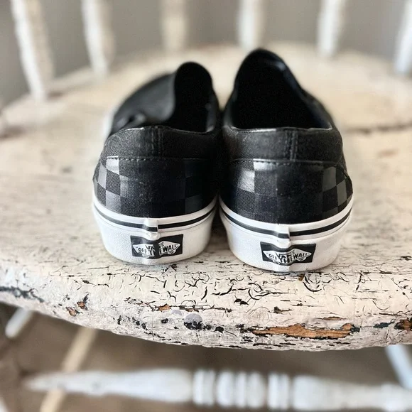 Vans slip-on Checkerboard Shoes - Black Check -9M - Picture 5 of 7